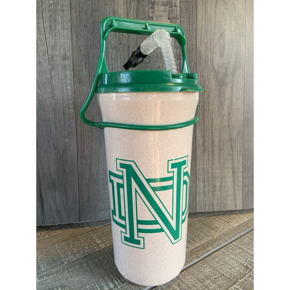 Notre Dame Fighting‎ Irish Cup Travel Stadium w/ Lid w/ straw Whirley 8.5"